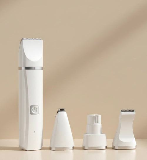 4-in-1 Pet Grooming Trimmer | Quiet 45dB | USB-C Rechargeable | 50-Min Battery | Cats & Dogs | UMFA