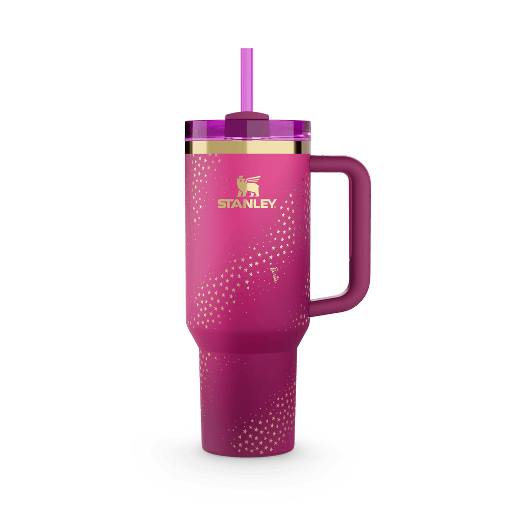 Stanley x Barbie Sparkling Star Tumbler with Handle - front view