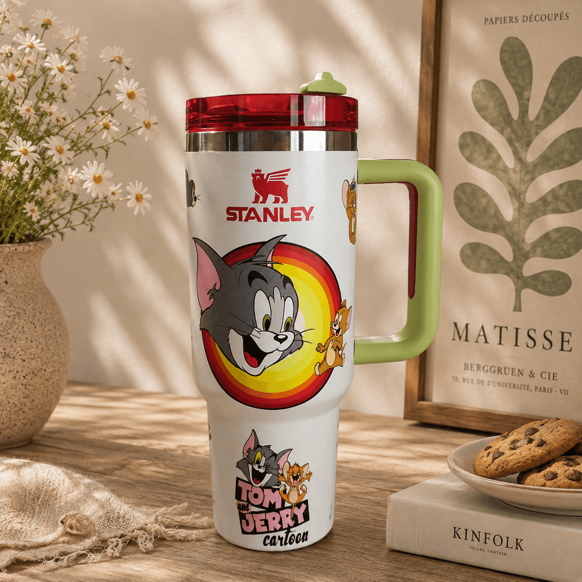 Retro Rainbow Cat & Mouse Insulated Tumbler