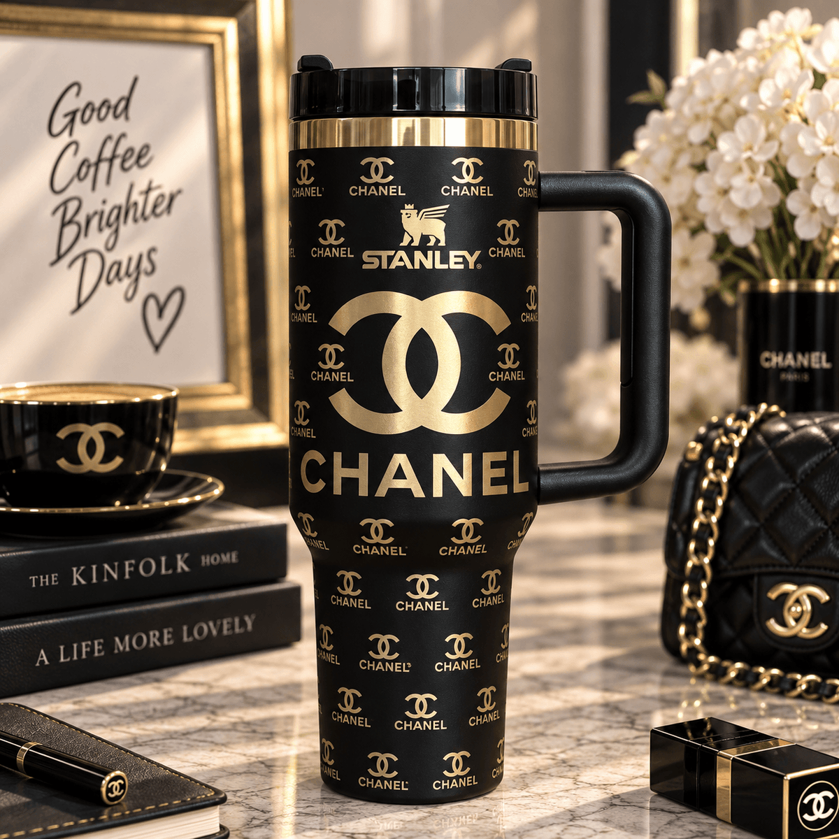 Black & Gold Luxe Tumbler