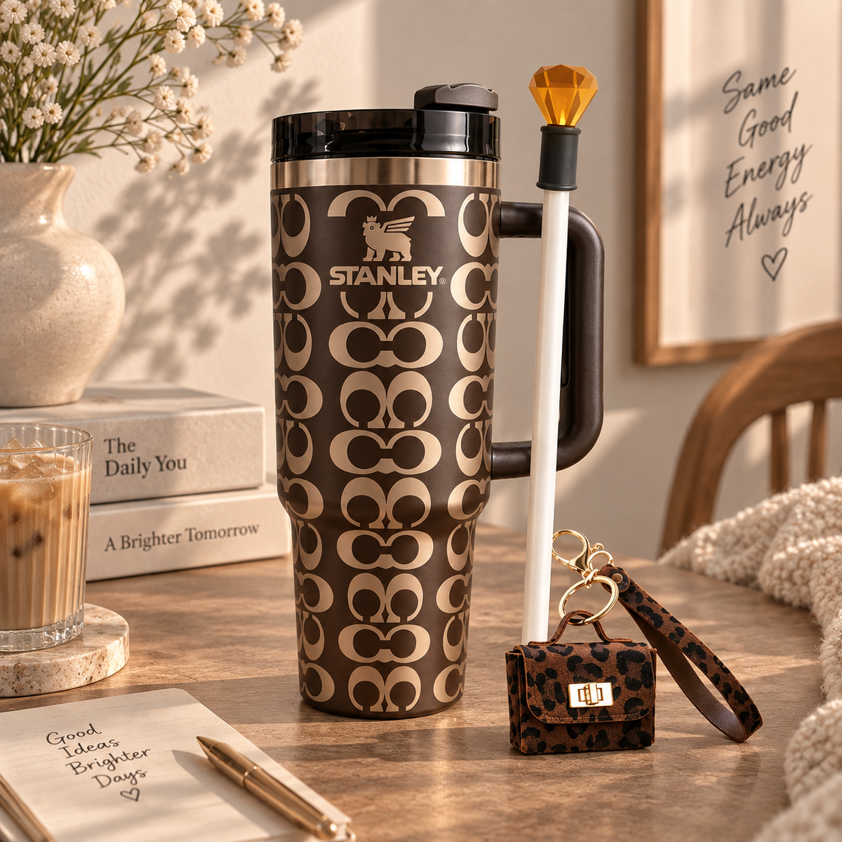 Mocha Gold Charm Tumbler