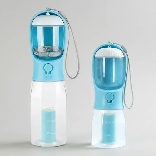 3-in-1 Portable Dog Travel Bottle – Water Dispenser, Food Storage & Waste Bag Compartment | UMFA