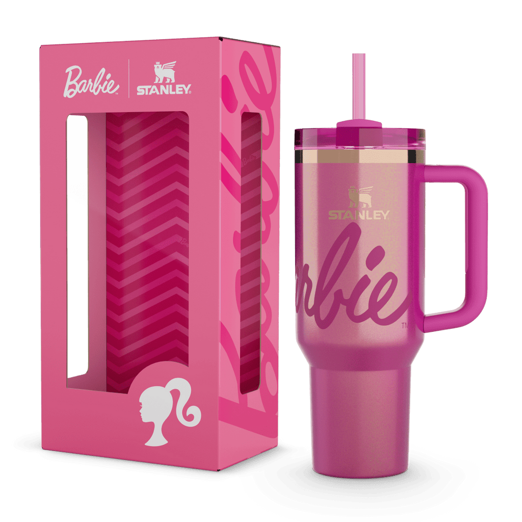 Stanley x Barbie Icon Pink Metallic Tumbler 40oz - back view