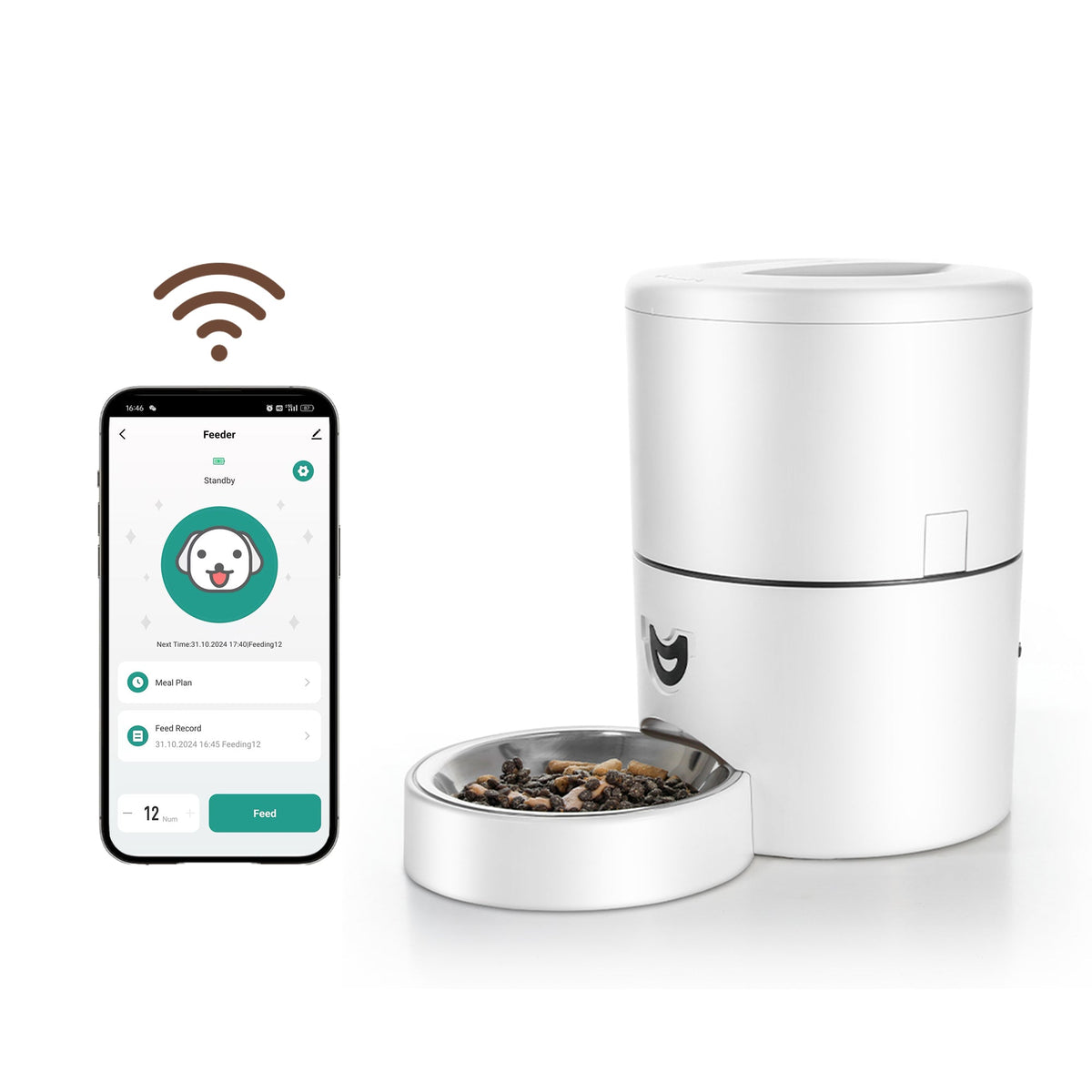 4L Automatic Pet Feeder – App-Controlled with Scheduling & Battery Backup | UMFA
