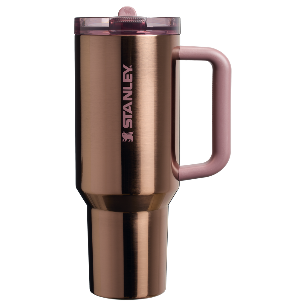 Stanley Quencher ProTour Flip Straw Tumbler 1.18L, Polished Rose Gold - front view