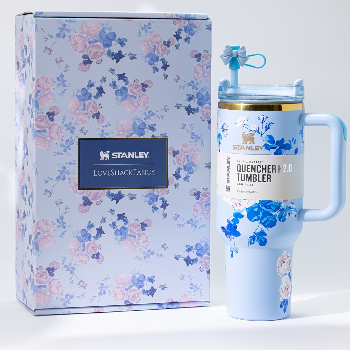 Stanley x LoveShackFancy Floral Tumbler 40oz - back view