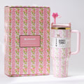 Stanley x LoveShackFancy Large Capacity Insulated Tumbler with Straw - back view