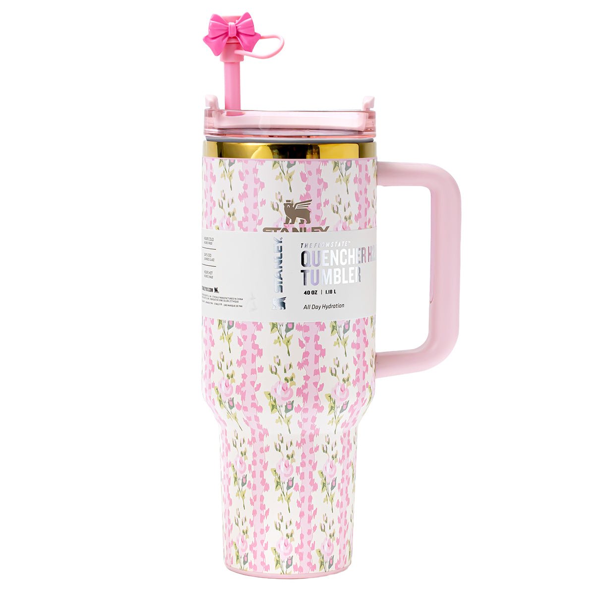 Stanley x LoveShackFancy Large Capacity Insulated Tumbler with Straw - front view