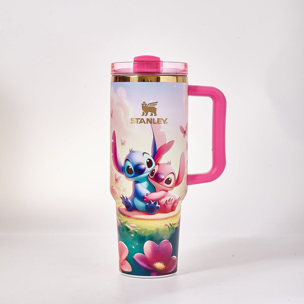 Stanley x Stitch & Angel Love Garden Tumbler - front view