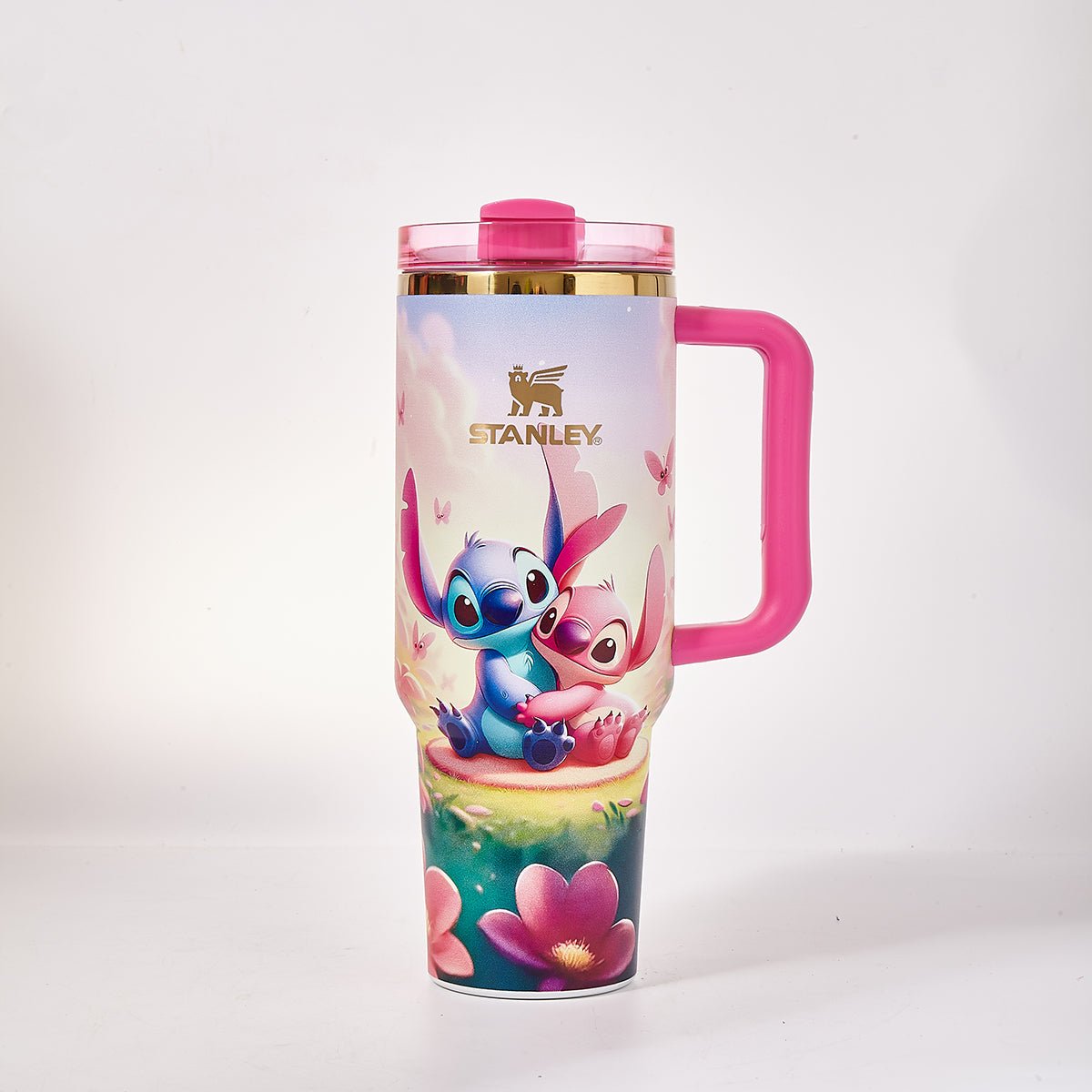 Stanley x Stitch & Angel Love Garden Tumbler - front view